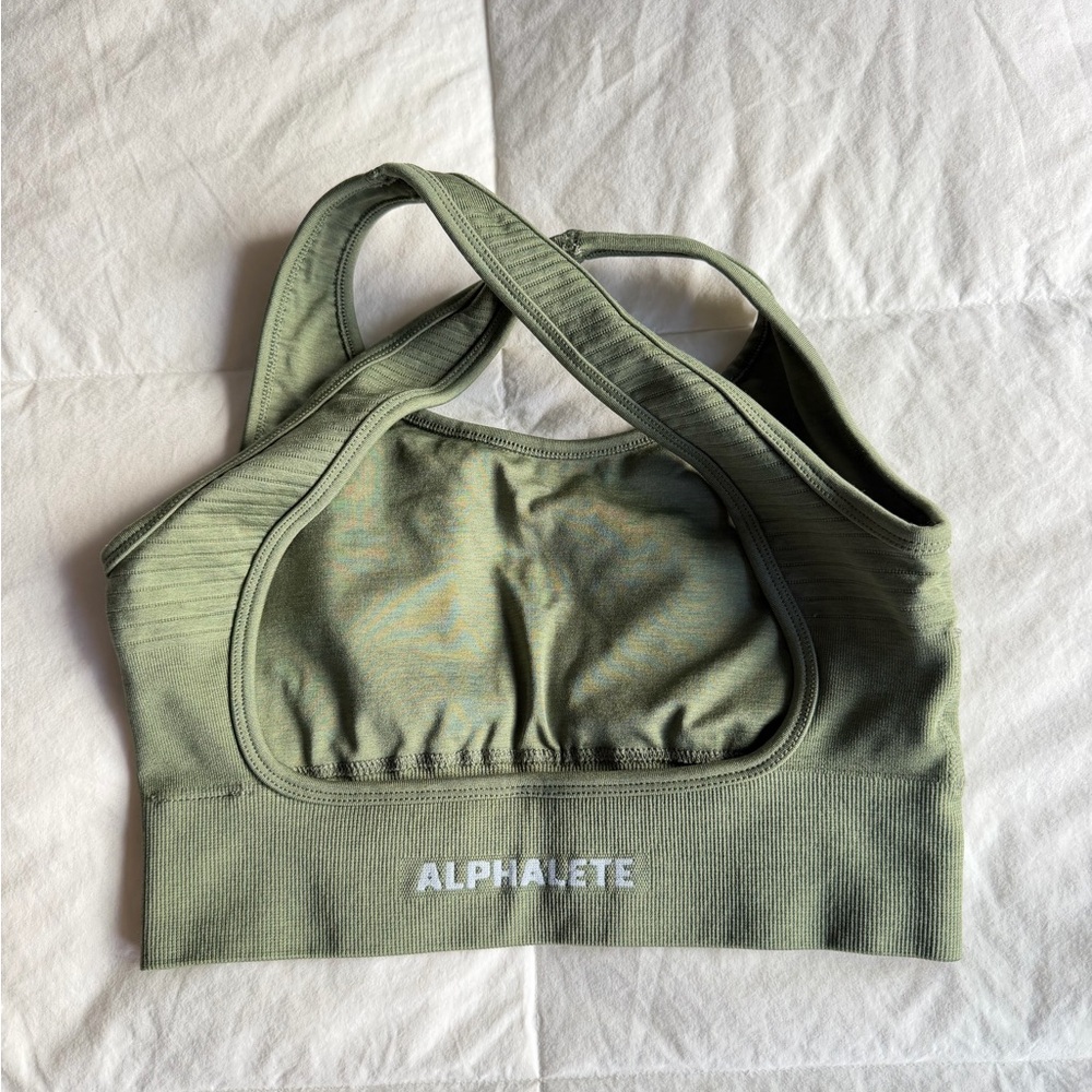 Alphalete Sage Green Sports Bra